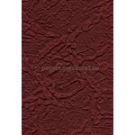 Embossed Rugged Maroon, Deep Red Matte, A4 handmade recycled paper, detail view | PaperSource